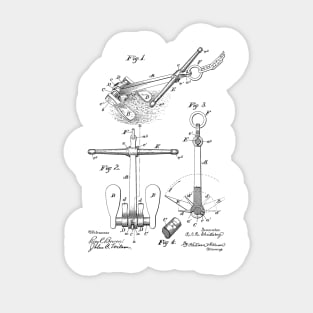 Anchor Vintage Patent Hand Drawing Sticker